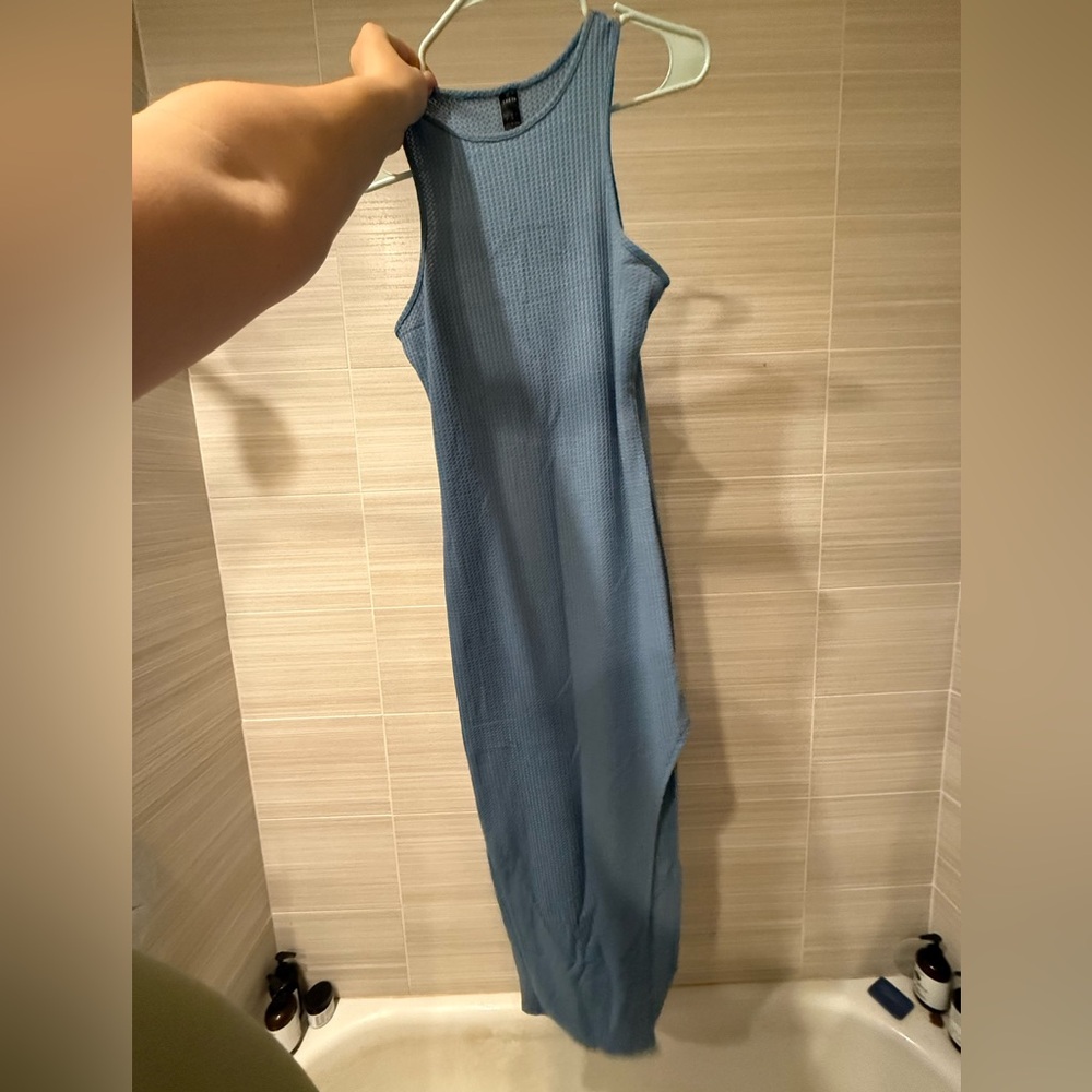 Sleeveless Blue Maxi Dress